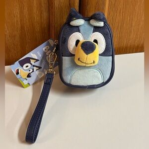 Bluey Soft face form zip up coin purse wristlet